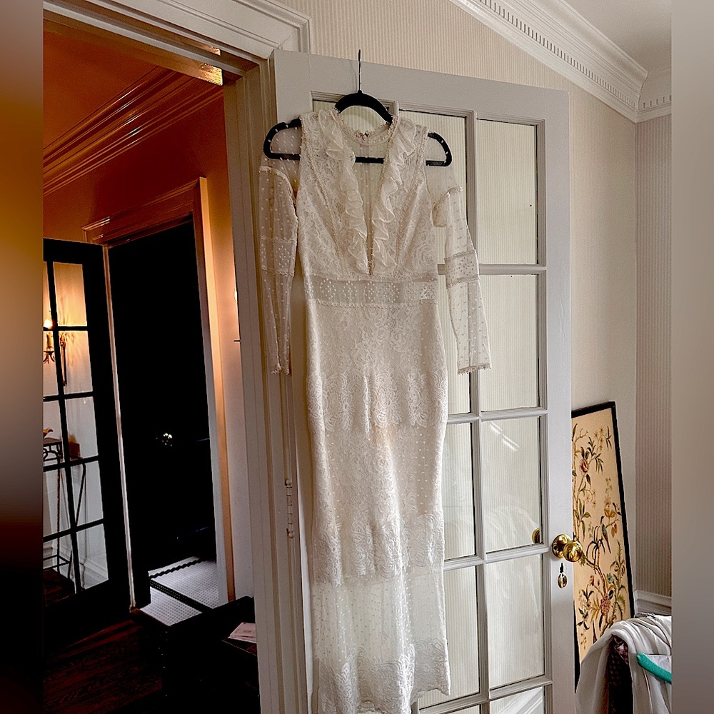 Alexis white sheer dress